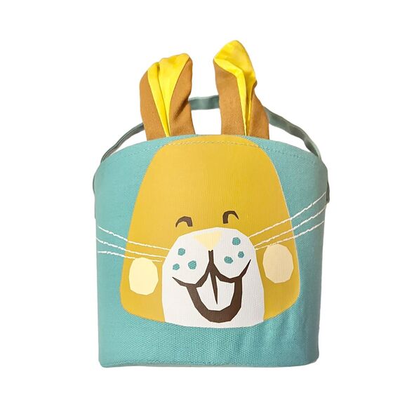 Easter Basket for Kids Bundle Canvas Bucket Grass Filler Golden Fillable Egg - Picture 2 of 11